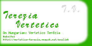 terezia vertetics business card